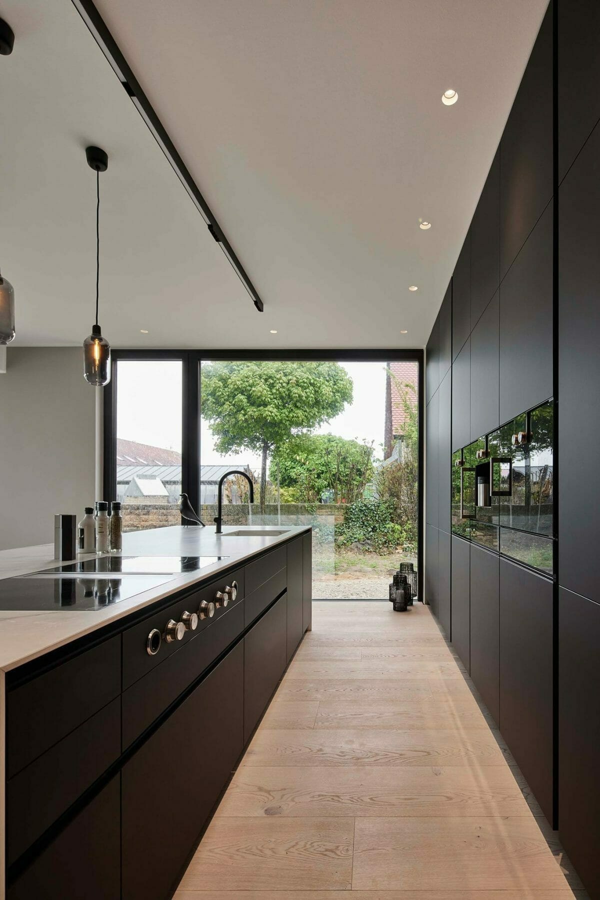 Matte Black Modern Kitchen