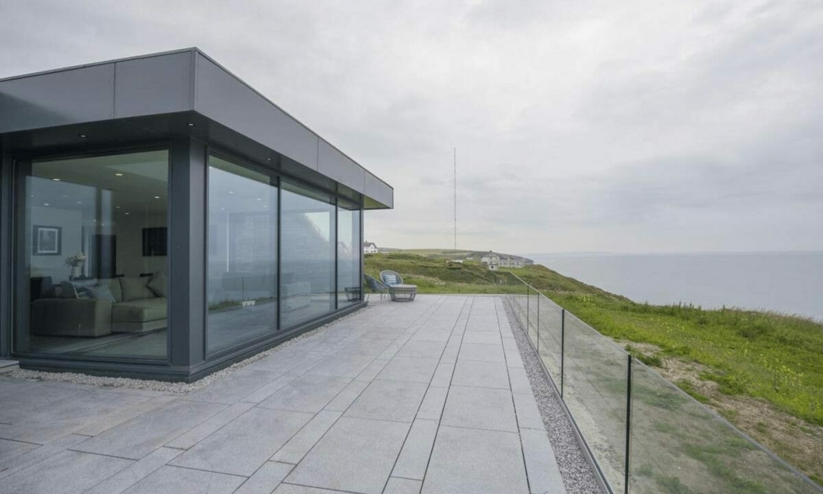 View of Breath-Taking Contemporary Cliff-Top Kitchen - Tolle Kitchens
