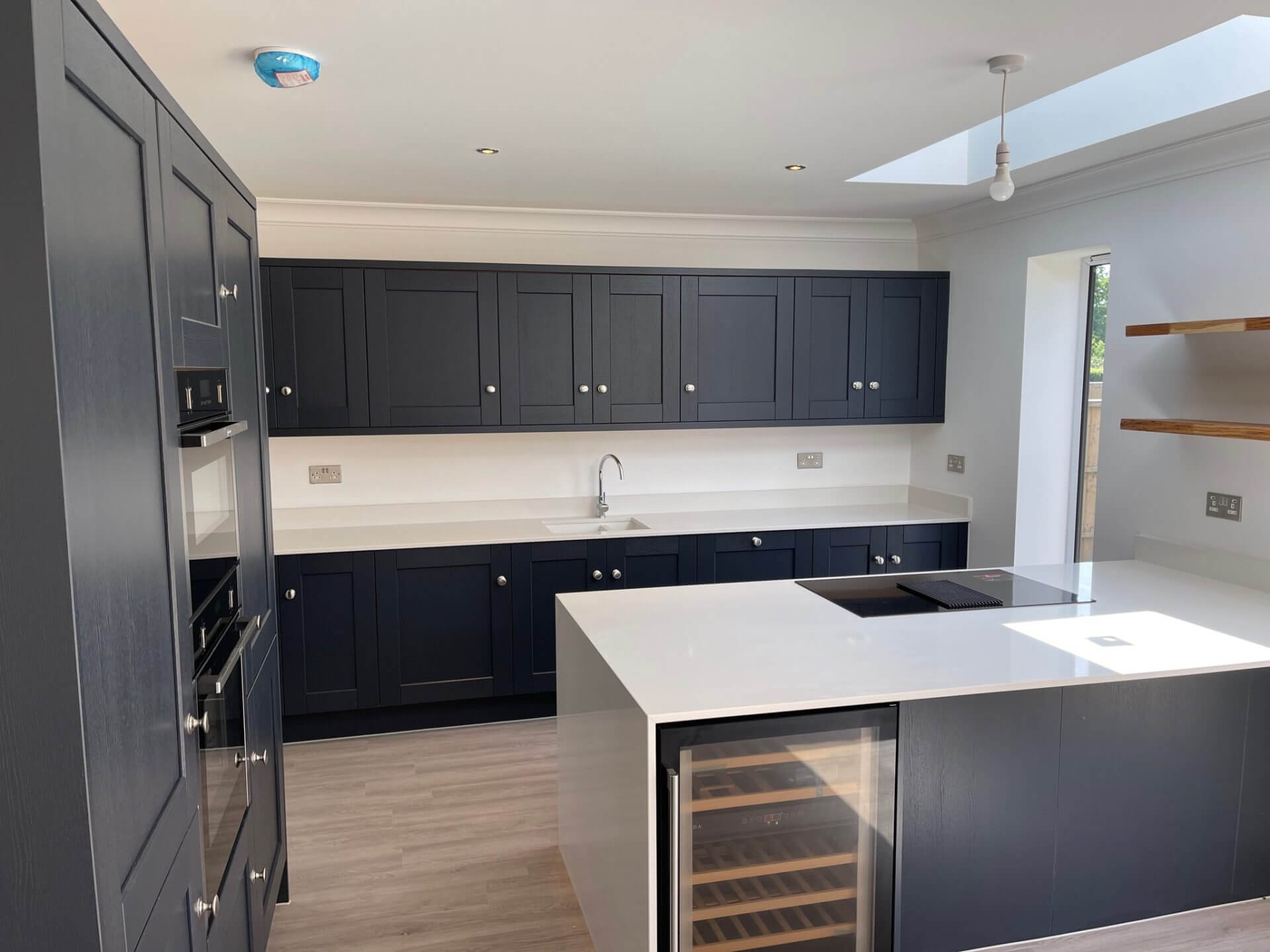 Navy Shaker Kitchen in a Contemporary New Build